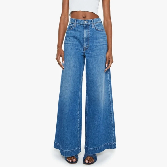 MOTHER Green Thumb The Headliner Sneak Wide Leg Jeans 28 - Picture 1 of 13